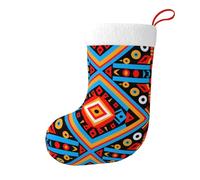 Whjshop Calcetines de Navidad con estampado de nación abstracta de doble cara para decoración de interiores y fiestas de gran capacidad