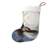Whjshop Calcetines de Navidad estampados de doble cara con patrón ágil de golondrina para decoración de interiores y fiestas de gran capacidad