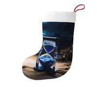 Whjshop Calcetines de Navidad impresos de doble cara con diseño de The Passing of Time para decoración de interiores y fiestas de gran capacidad