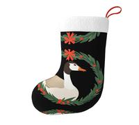 Whjshop Calcetines decorativos de ganso con una corona en la cabeza para árboles de Navidad, mesas de comedor
