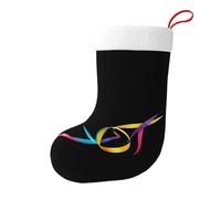 Whjshop Calcetines decorativos de Navidad con cinta giratoria colorida para árboles de Navidad, mesas de comedor