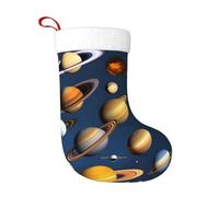 WHJSHOP Calcetines decorativos de Navidad con diseño de planetas del sistema solar para decorar durante Halloween, Navidad y Año Nuevo