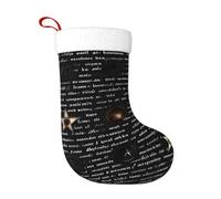 WHJSHOP Calcetines decorativos de Navidad con diseño de texto misterioso para decorar durante Halloween, Navidad y Año Nuevo
