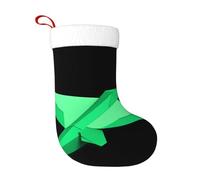 WHJSHOP Calcetines decorativos de Navidad con estampado de aviones de origami verdes para decorar durante Halloween, Navidad y Año Nuevo