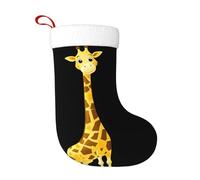 WHJSHOP Calcetines decorativos de Navidad con estampado de jirafa feliz para decorar durante Halloween, Navidad y Año Nuevo