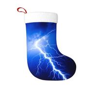 WHJSHOP Calcetines decorativos de Navidad con patrón de tormenta de rayo para decorar durante Halloween, Navidad y Año Nuevo
