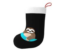 Whjshop Calcetines decorativos de Navidad con texto en inglés "Sloth Saying Hello Prints" para árboles de Navidad, mesas de comedor