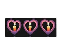 WHJSHOP Candles on The Sea of Heart Pattern - Alfombrilla de ratón extragrande de 30,5 x 80 cm para computadoras de escritorio, portátiles, computadoras personales