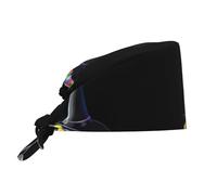 WHJSHOP Candy Under The Witch - Gorro de trabajo de limpieza para mujeres y hombres, para cirugía, lactancia, color negro