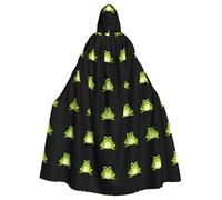 WHJSHOP Capa con capucha de rana en el mundo de lunares para Halloween, sin cremallera, cómoda y duradera para juegos de rol