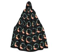 WHJSHOP Capa con capucha para adultos con diseño de corona de burbujas para Halloween, disfraces de juegos de rol y fiestas temáticas