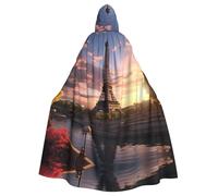 WHJSHOP Capa con capucha para adultos con diseño de la Torre Eiffel de París y Francia que garantiza un cuidado fácil y un uso