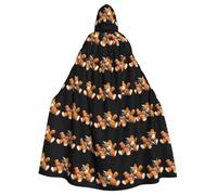 WHJSHOP Capa con capucha para adultos con diseño de oso roto para Halloween, disfraces de juegos de rol y fiestas temáticas