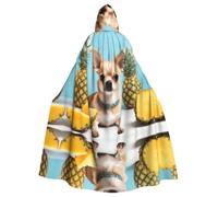 WHJSHOP Capa con capucha para adultos con diseño de piña de perro chihuahua que garantiza un cuidado fácil y un uso duradero