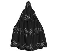 WHJSHOP Capa con capucha para adultos con estampado de araña venenosa para Halloween, juegos de rol y fiestas de disfraces