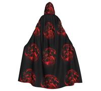 WHJSHOP Capa con capucha para adultos con estampado de luna de sangre rara para Halloween, juegos de rol y fiestas de disfraces