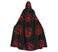 WHJSHOP Capa con capucha para adultos con estampado de luna de sangre rara, sin cremallera, cómoda y duradera para juegos de rol