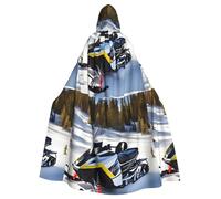 WHJSHOP Capa con capucha para adultos con estampado de motos de nieve avanzadas para Halloween, juegos de rol y fiestas de disfraces