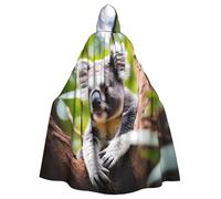 WHJSHOP Capa con capucha para adultos con imagen de koala Happy Cute para Halloween, disfraces de juegos de rol y fiestas temáticas