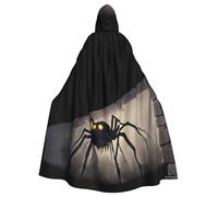 WHJSHOP Capa con capucha para adultos con patrón de araña gigante para Halloween, juegos de rol y fiestas de disfraces