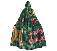 WHJSHOP Capa con capucha para adultos con patrón de criaturas tropicales del bosque que garantiza un fácil cuidado y un uso duradero