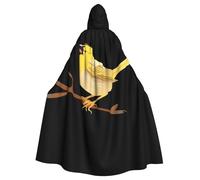 WHJSHOP Capa con capucha para adultos con patrón de gorrión amarillo cantante que garantiza un fácil cuidado y un uso duradero