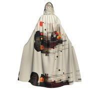 WHJSHOP Capa con capucha para adultos con patrón de líneas y formas que garantiza un fácil cuidado y un uso duradero