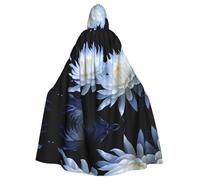 WHJSHOP Capa con capucha para adultos con patrón de orquídea nevada que garantiza un fácil cuidado y un uso duradero
