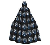 WHJSHOP Capa con capucha para adultos de Castle on the Moon para Halloween, disfraces de juegos de rol y fiestas temáticas