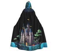 WHJSHOP Capa con capucha para adultos de Castle under the Sea Picture Halloween sin cremallera, cómoda y duradera para juegos de rol