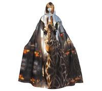 WHJSHOP Capa con capucha para adultos de New York Giraffe Street Picture para Halloween, disfraces de juegos de rol y fiestas temáticas