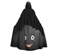 WHJSHOP Capa con capucha para adultos, diseño de nube negra sonriente, sin cremallera, cómoda y duradera para juegos de rol