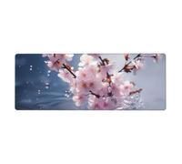 WHJSHOP Cherry Blossoms in The Water Picture - Alfombrilla de mouse extragrande para computadora, oficina, juegos, teclado engrosado, versión 30,5 x 80 cm