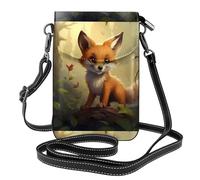 WHJSHOP Clever Little Fox Picture - Bolso cruzado de piel para mujer, impermeable y duradero