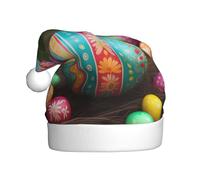WHJSHOP Colorido sombrero de Navidad con estampado de huevo de Pascua para adultos, por lo que es un regalo divertido y duradero para hombres y mujeres