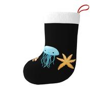 Whjshop Colors of The Ocean - Calcetines de Navidad impresos de doble cara para decoración de interiores y fiestas de gran capacidad