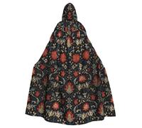 WHJSHOP Continuation of the Pattern Printing Halloween - Capa con capucha para adultos, capa grande con capucha con pajarita, sin cremallera