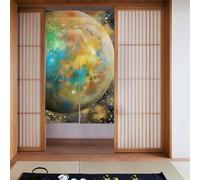 WHJSHOP Cosmic Planet - Cortina de puerta con diseño de planeta cósmico, protección de privacidad adecuada para cocina, baño, habitación, 86 x 142 cm