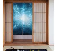WHJSHOP Cosmic Rays - Cortina de puerta con diseño de rayos cósmicos, protección de privacidad adecuada para cocina, baño, habitación, 86 x 142 cm