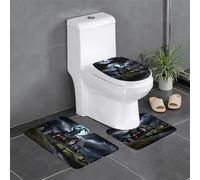WHJSHOP Cottage in The Cemetery - Juego de alfombras de baño antideslizantes de 3 piezas (24 x 16 pulgadas) para inodoro, tocador y baños, fácil de limpiar