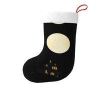 Whjshop Dark Shadows in The Moonlight - Calcetines de Navidad impresos de doble cara para decoración de interiores y fiestas de gran capacidad