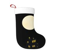WHJSHOP Dark Shadows in The Moonlight - Calcetines decorativos de Navidad para decorar durante Halloween, Navidad y Año Nuevo
