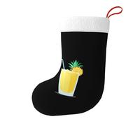 WHJSHOP de medias decorativas de Navidad con un delicioso patrón de batido de piña para fiestas de Navidad