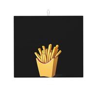 WHJSHOP Deliciosa almohadilla absorbente de cocina con patrón de papas fritas, microfibra súper absorbente, antideslizante de gran tamaño