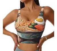 WHJSHOP Delicious Sweet Ramen - Chaleco deportivo para mujer, para yoga, entrenamiento y fitness, cómodo y transpirable, Negro -, S