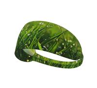 WHJSHOP Dew on The Grass - Diadema deportiva para mujer, a prueba de sudor, banda elástica de verano