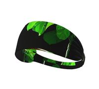 WHJSHOP Diadema deportiva con estampado de hojas de plátano Under The Light para mujer, a prueba de sudor, banda elástica de verano