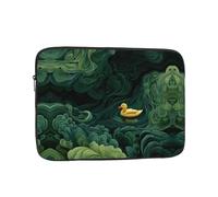 WHJSHOP Ducks in The Green Waves - Funda portátil a prueba de golpes para laptop para hombres y mujeres, viajes de negocios y uso diario en la oficina