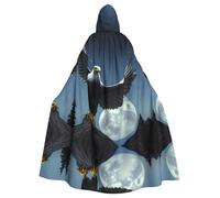 WHJSHOP Eagle under the stars Picture Halloween - Capa con capucha para adultos, sin cremallera, cómoda y duradera para juegos de rol