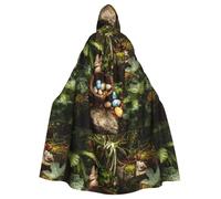 WHJSHOP Easter Treasures in the Garden - Capa con capucha para adultos, sin cremallera, cómoda y duradera para juegos de rol